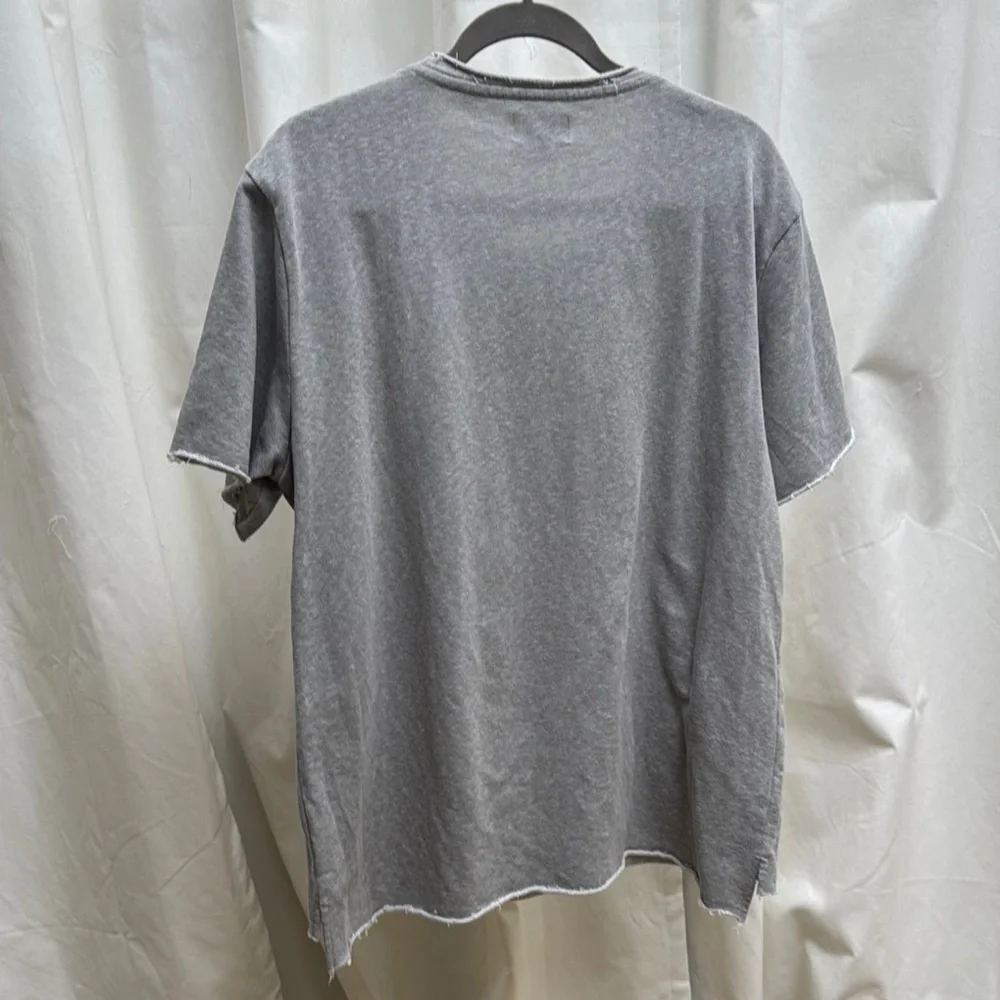 HYDEN YOO New York Gray Short Sleeve Crew Neck Tee